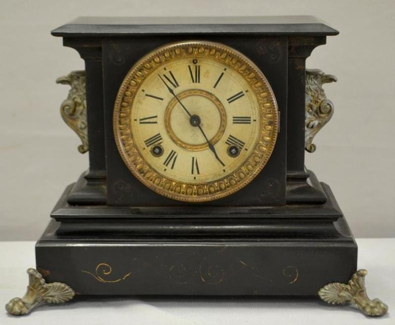 Ansonia Iron Case Mantel Clock