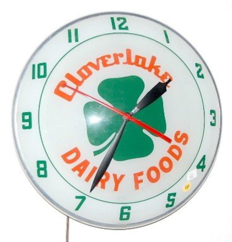 United Dairy acrylic Dualite advertising clock Price Guide