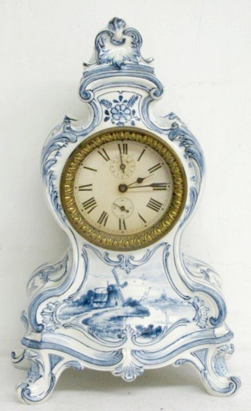 Royal Bonn Delft Mantle Clock