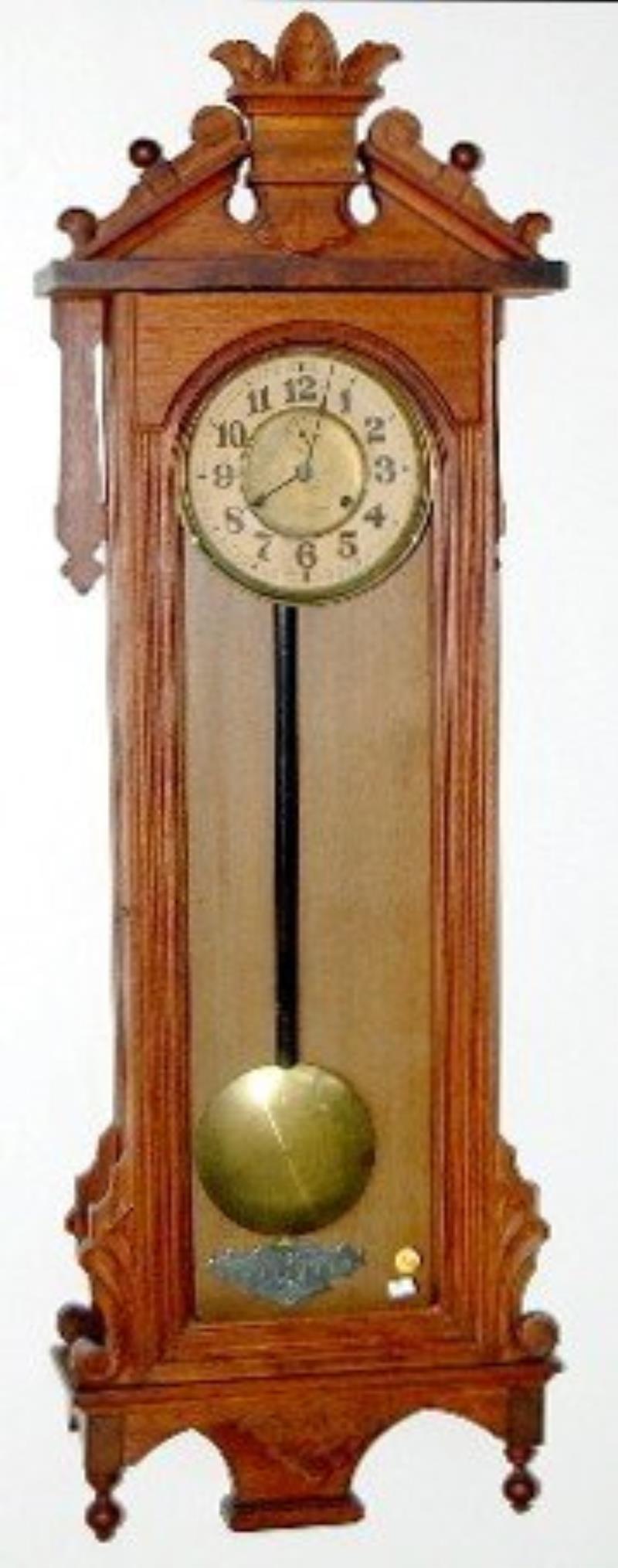 Walnut Ansonia Prompt Hanging Clock