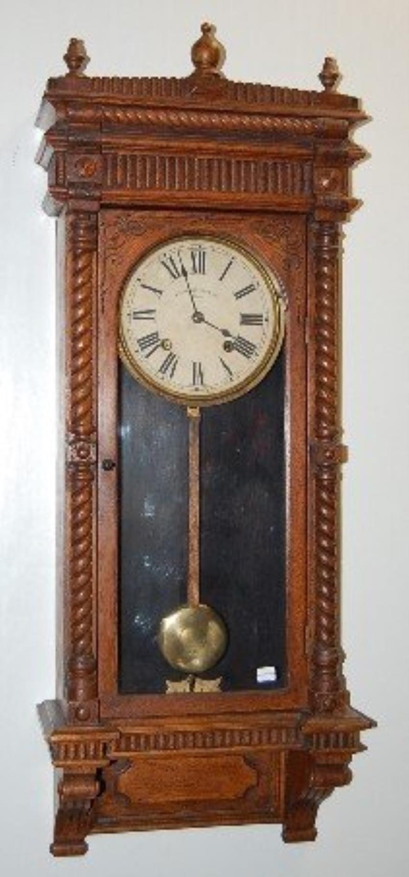 Oak Waterbury “Leeds” Wall Regulator