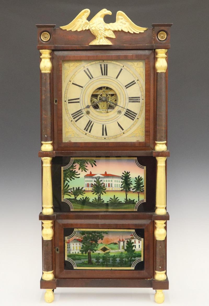 Birge, Mallory & Co. Triple Decker Shelf Clock