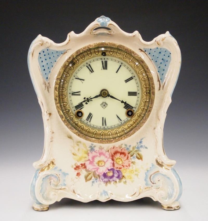 Ansonia La Charite China Shelf Clock