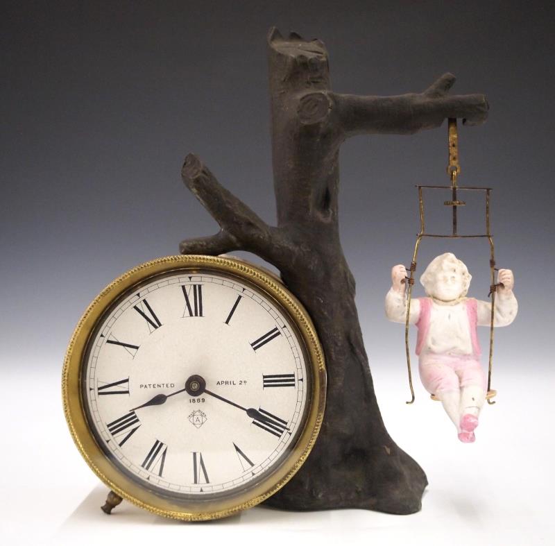 Ansonia Swinging Doll Clock