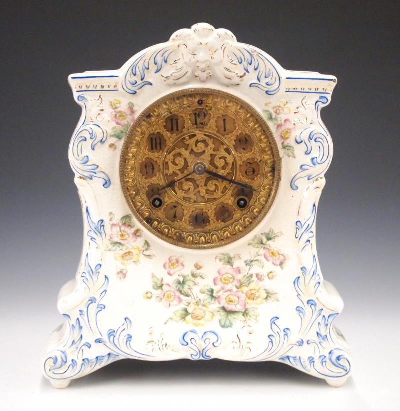 Ansonia Kennebec China Shelf Clock