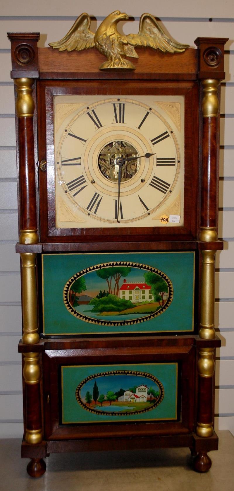 Antique Birge Mallory Co. Triple Decker Clock