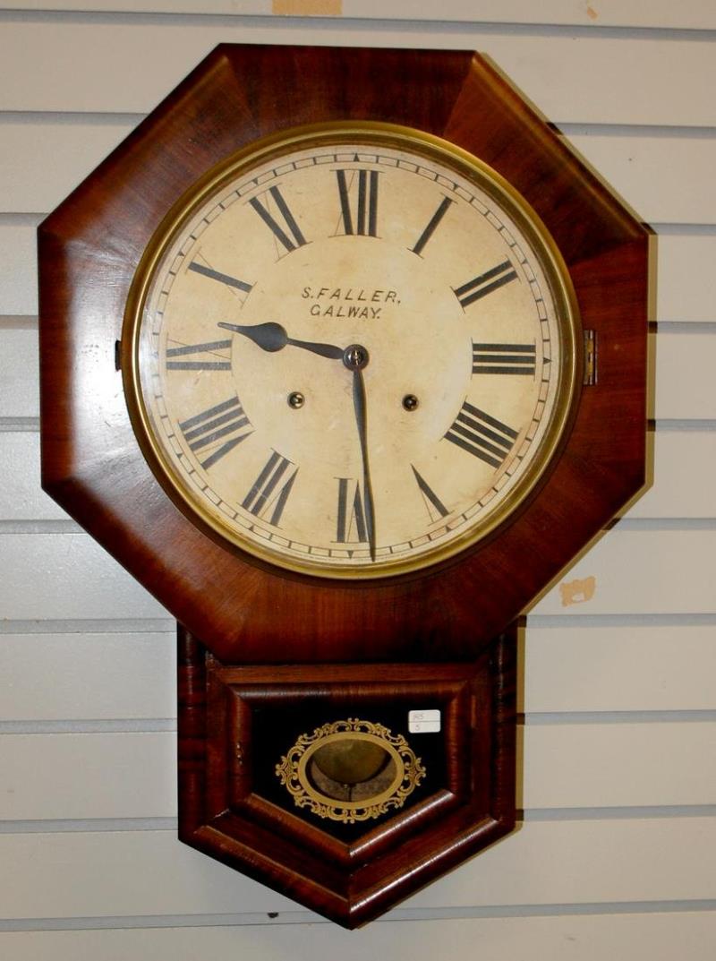 Antique Ansonia Drop Octagon Wall Clock