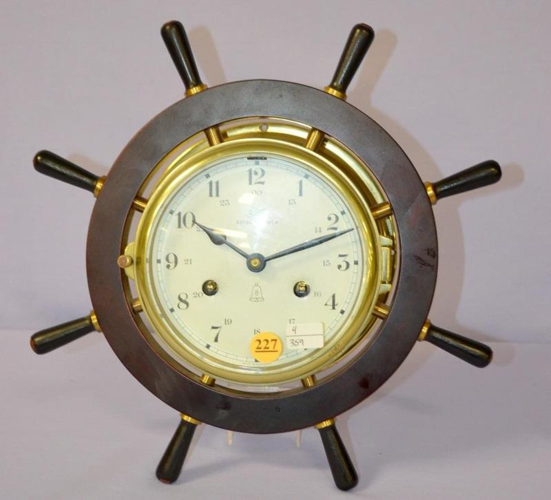 Vintage Schatz ships Wheel Clock