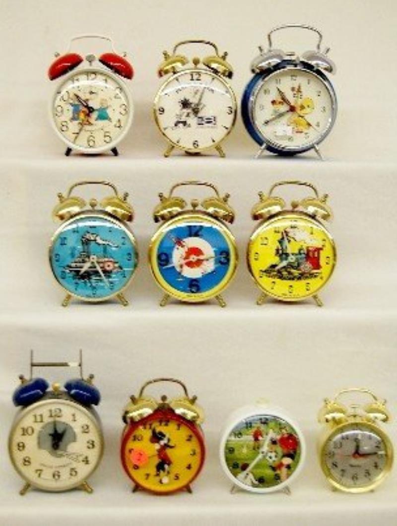 1960’s-1990’s Group of 10 Alarm Clocks