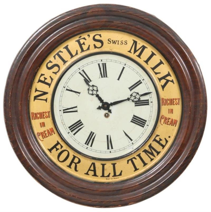 Nestle's "Swiss Milk" Advertising Wall Clock