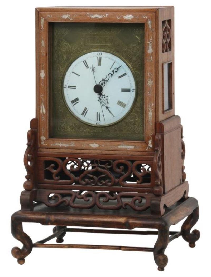 20th Century Chinese Double Fusee Bracket Clock