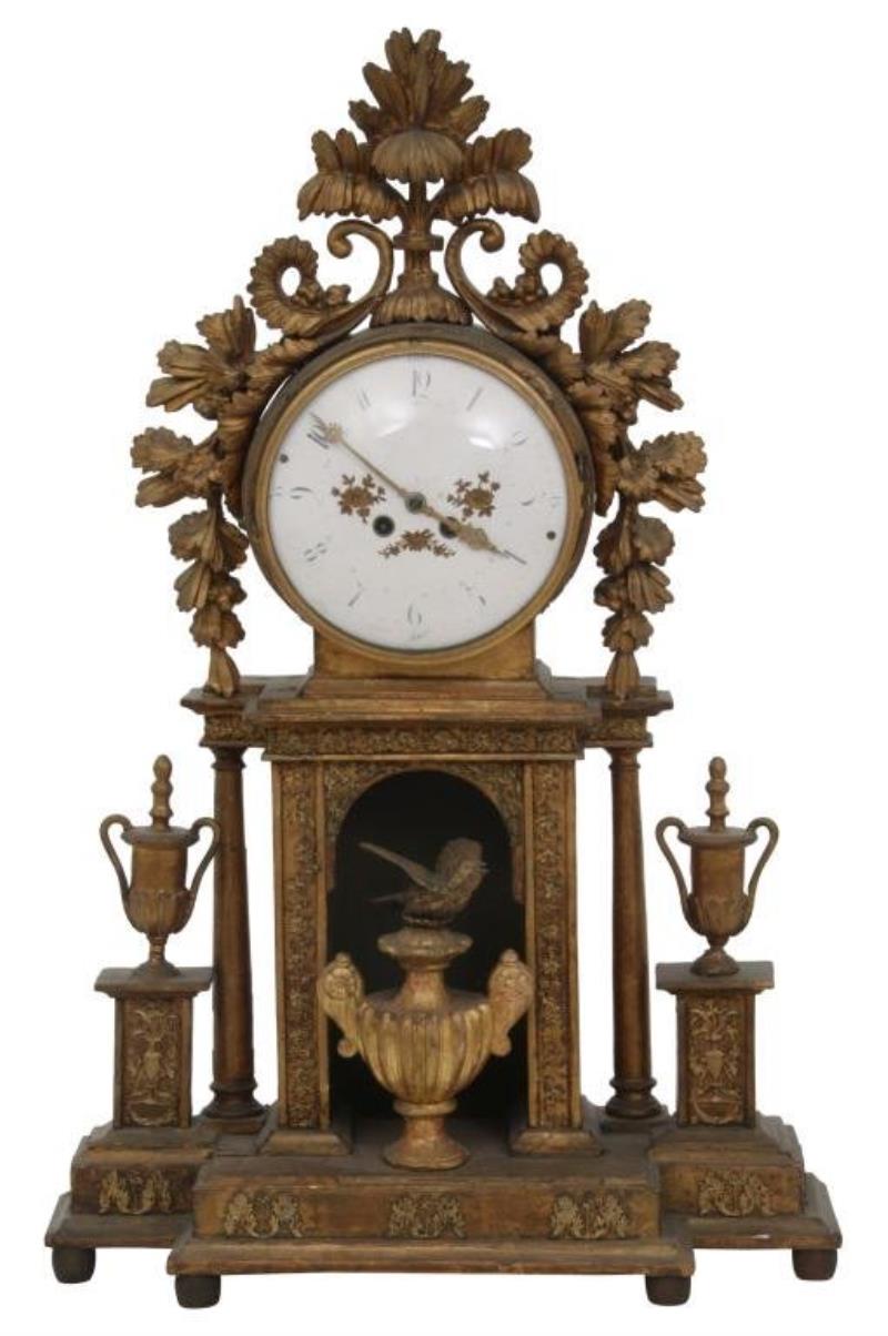 19th Century Austrian Gilded Mantel Clock