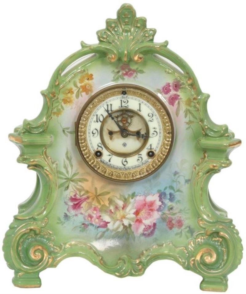 Ansonia Royal Bonn La Bretagne Mantel Clock