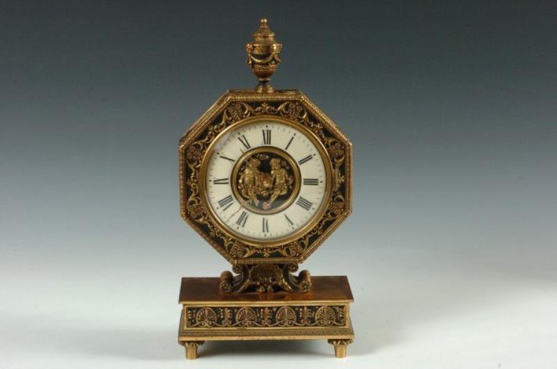 GILT-BRONZE CLOCK, EDWARD F. CALDWELL & CO., NEW YORK