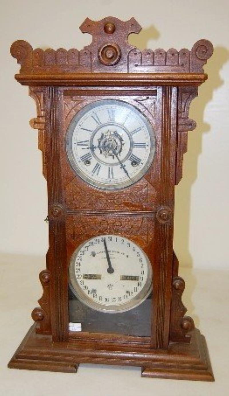 Waterbury No. 44 Double Dial Calendar Clock