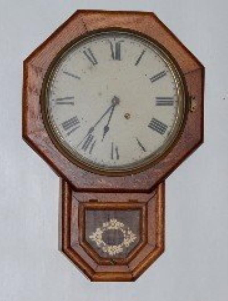 Seth Thomas Oak Schoolhouse Clock