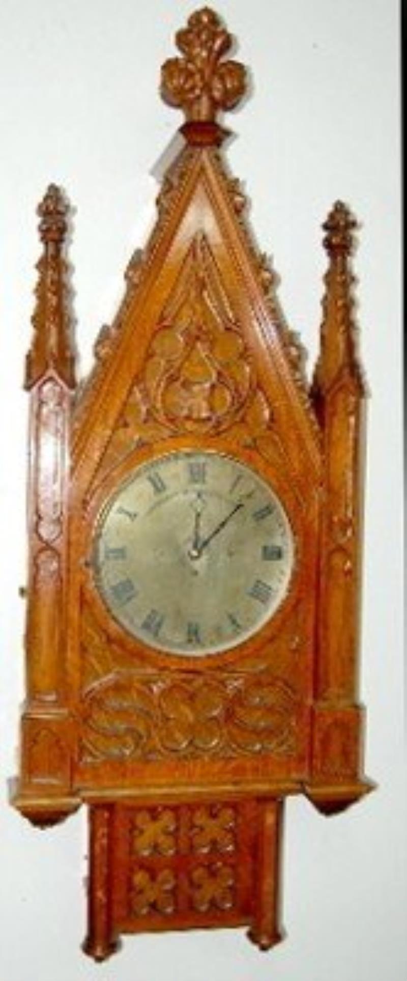 London 4 Bell Oak Triple Fusee Wall Clock