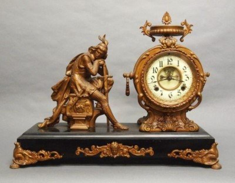 New Haven figural mantle clock