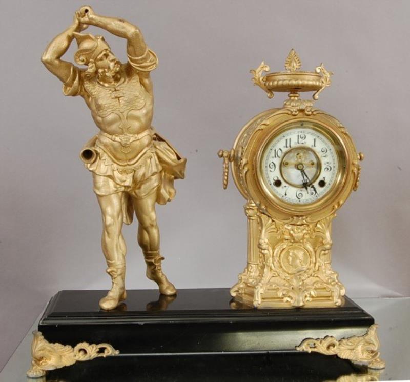 New Haven Figural Mantel Clock