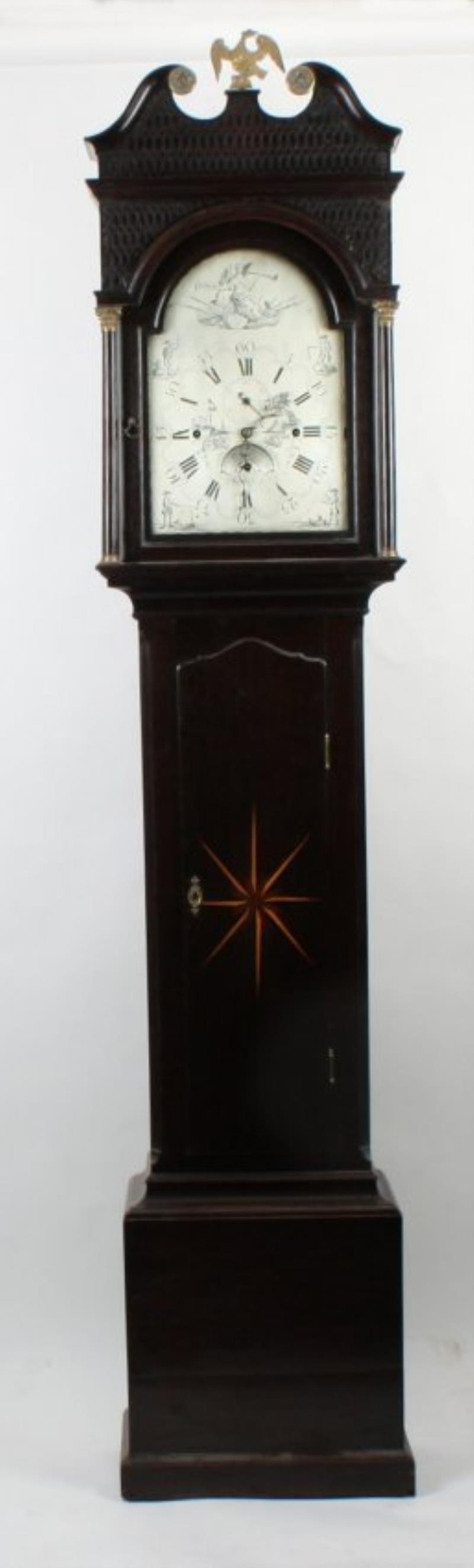 A George III oak-cased chiming longcase clock. Joh
