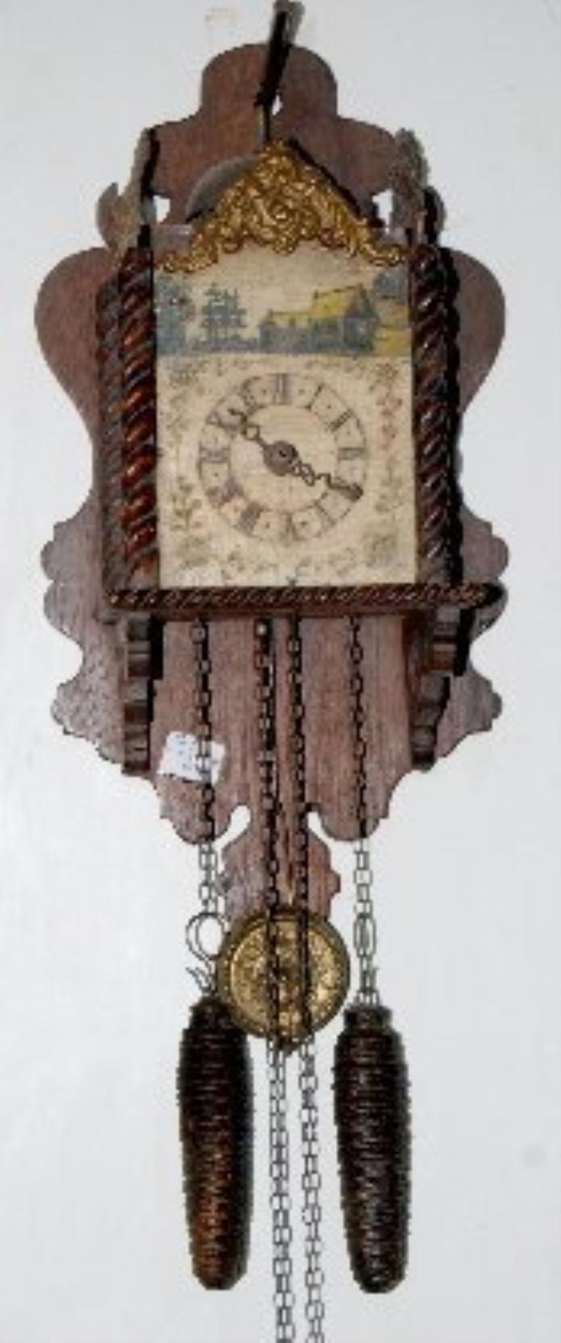 Miniature Dutch Bell Striking Wall Clock