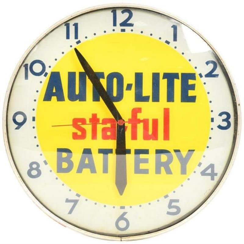 Auto-Lite Sta-ful Battery Lighted Clock