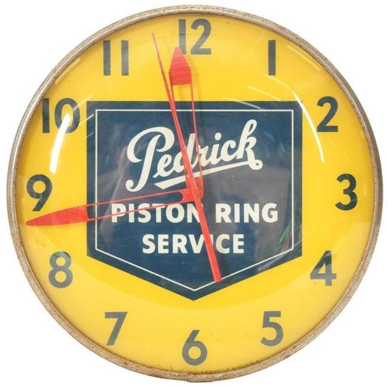 Pedrick Piston Ring Service Lighted Clock