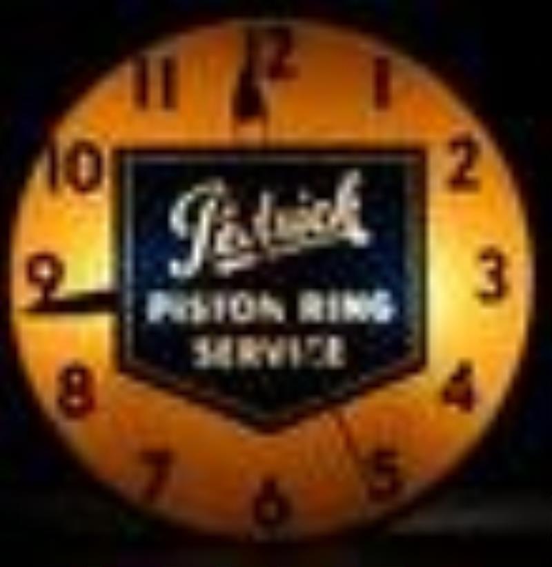 Pedrick Piston Ring Service Lighted Clock