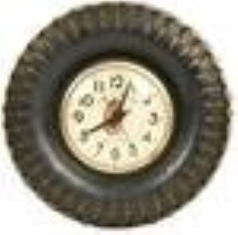 Fisk "Time To Re-Tire w/logo Clock in Tire