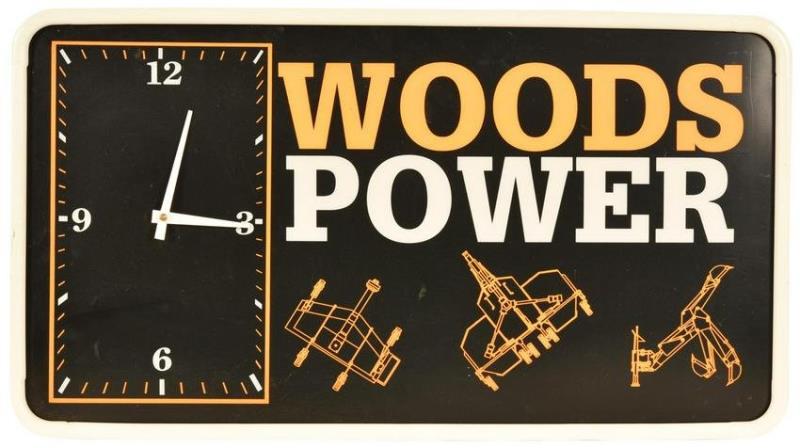 Woods Power (Equipment) Lighted Plastic Clock