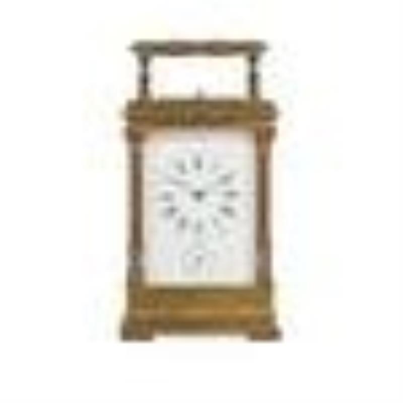 FRENCH BRASS REPEATER CARRIAGE CLOCK LATE 19TH/ EARLY
