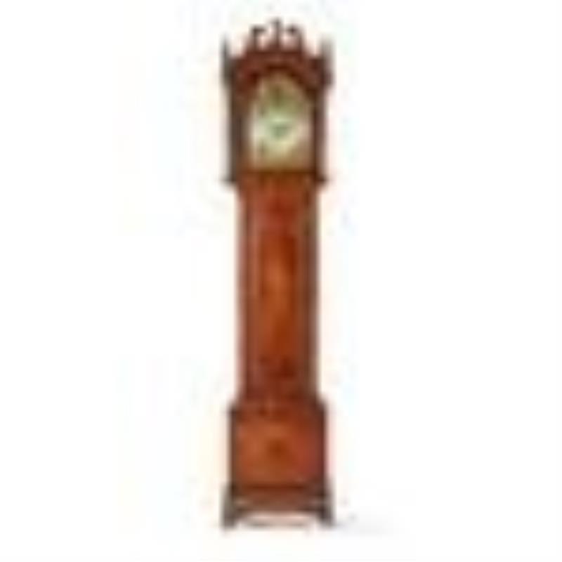 GEORGE III MAHOGANY LONGCASE AUTOMATON CLOCK, THOMAS