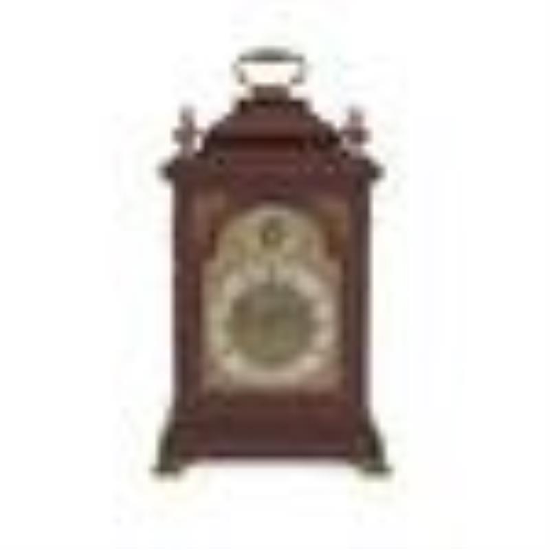 GEORGIAN STYLE MAHOGANY BRACKET CLOCK, HAMILTON &