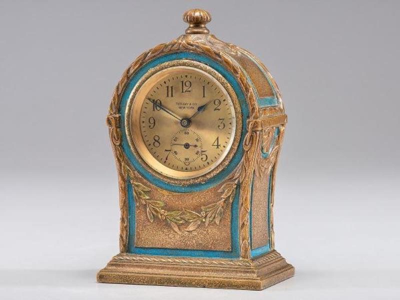 Tiffany Studios American, Early 20th Century Desk Clock