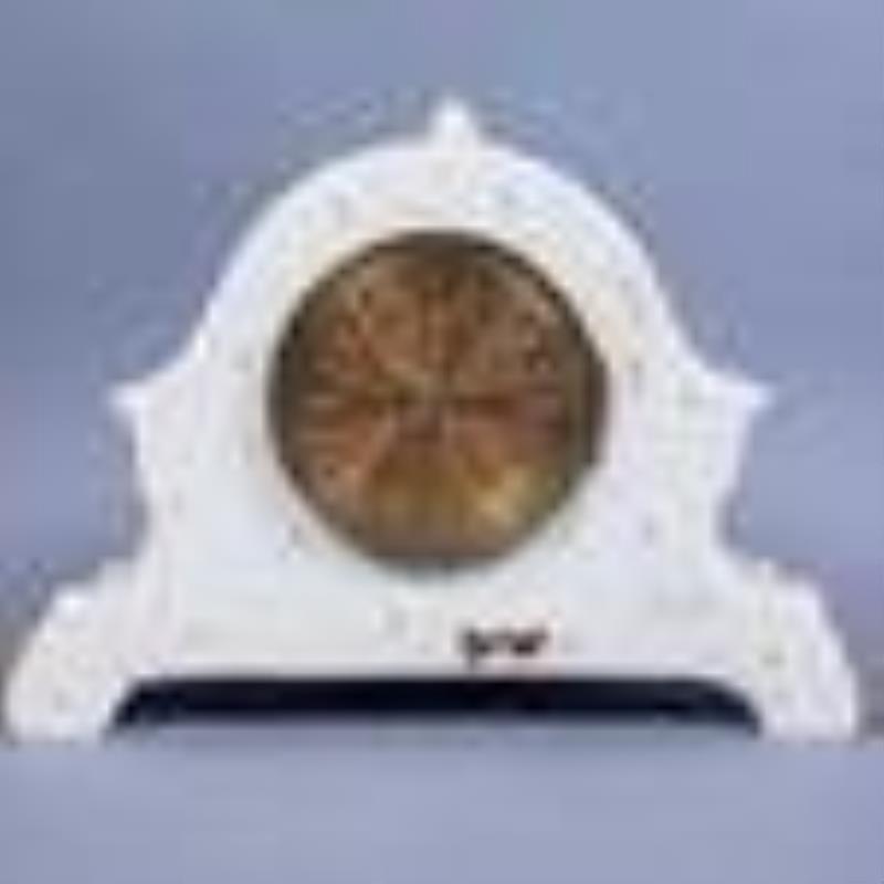 Royal Bonn French Mvt Cupid Hand Painted Mantel Clock
