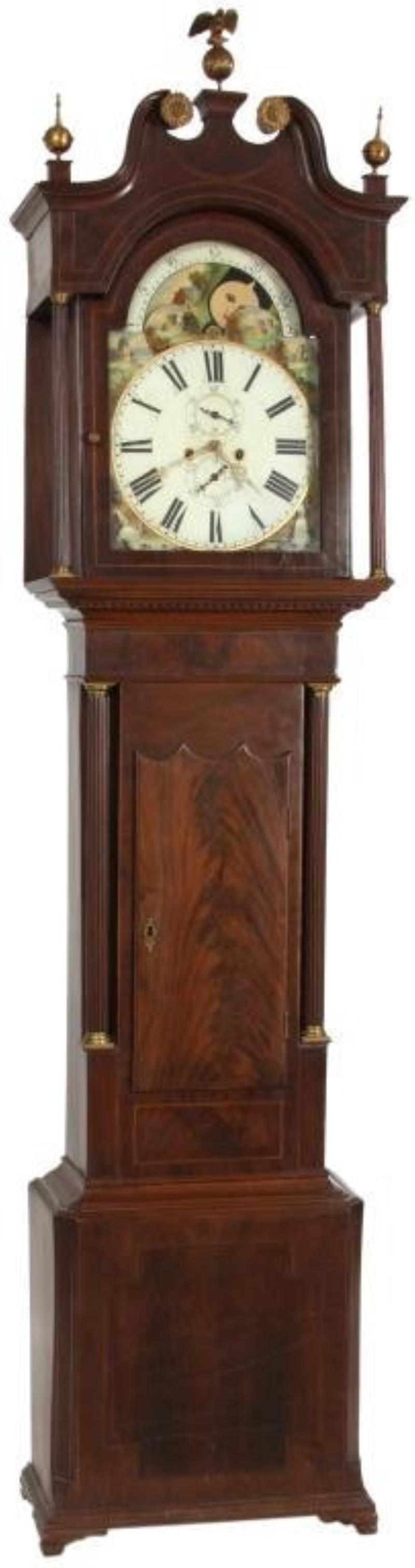 Mahogany Tall Case Grandfather Clock