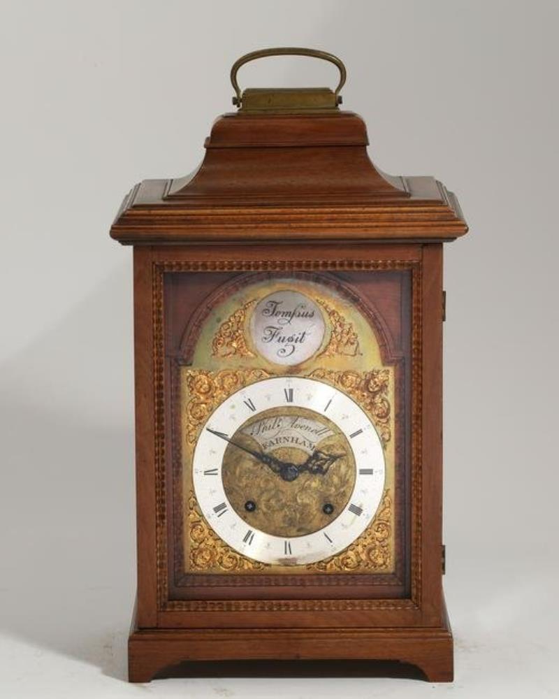 George III mahogany bracket clock Philip Avernell