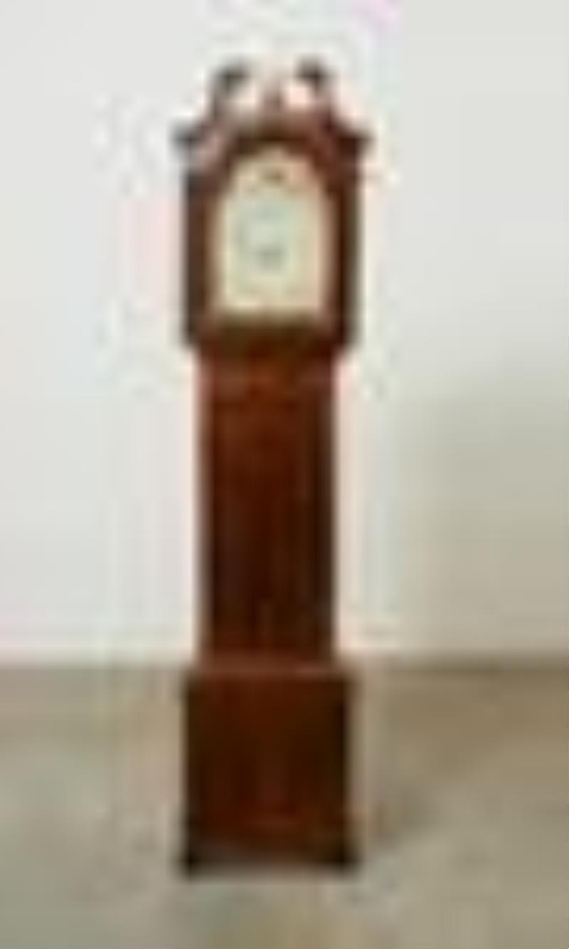 An English oak & mahogany 30-day tall case clock