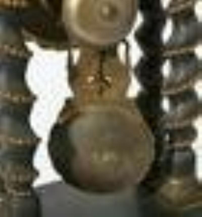 A French ebonized portico clock