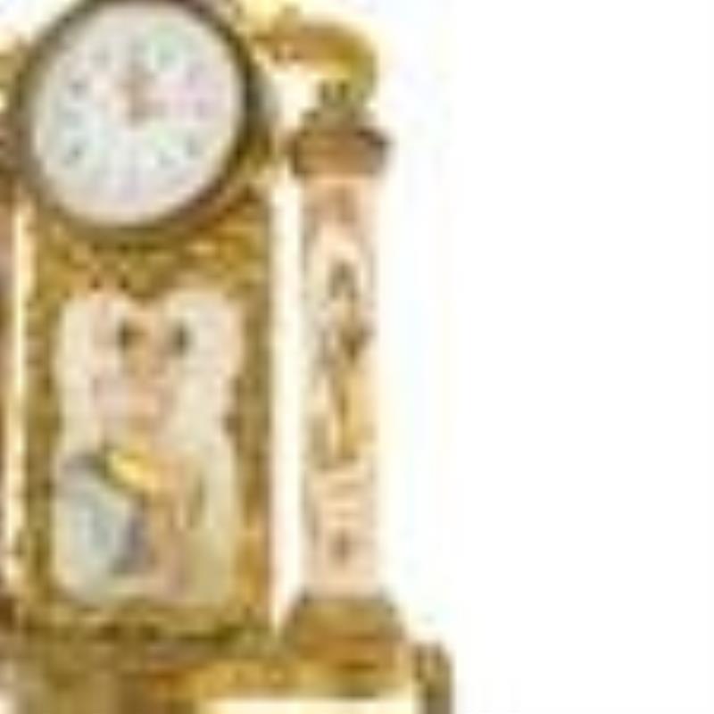 Antique "Prodige" Bronze & Porcelain clock