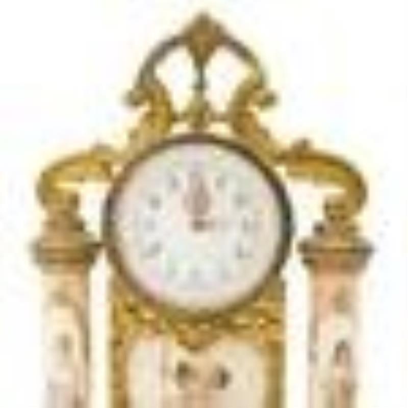 Antique "Prodige" Bronze & Porcelain clock