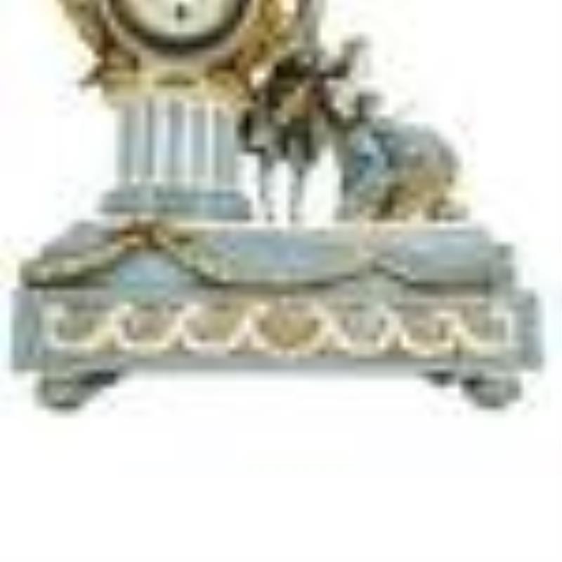 Antique Capodimonte Mantle Clock Set