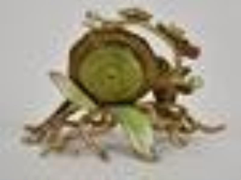 Jay Strongwater Orchid Clock. Ht. 5”. With original