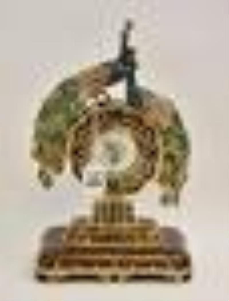 Jay Strongwater Limited Edition Peacock Clock – Mantle