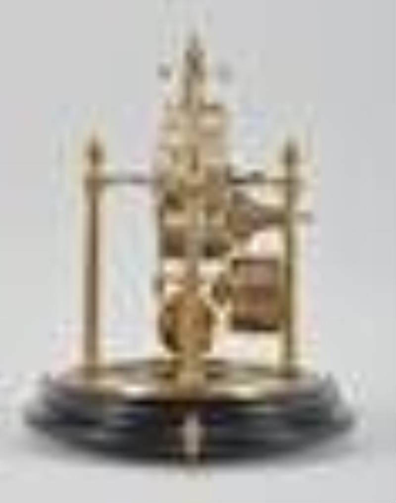 A 20th century Merlin skeleton band clock by Carlo