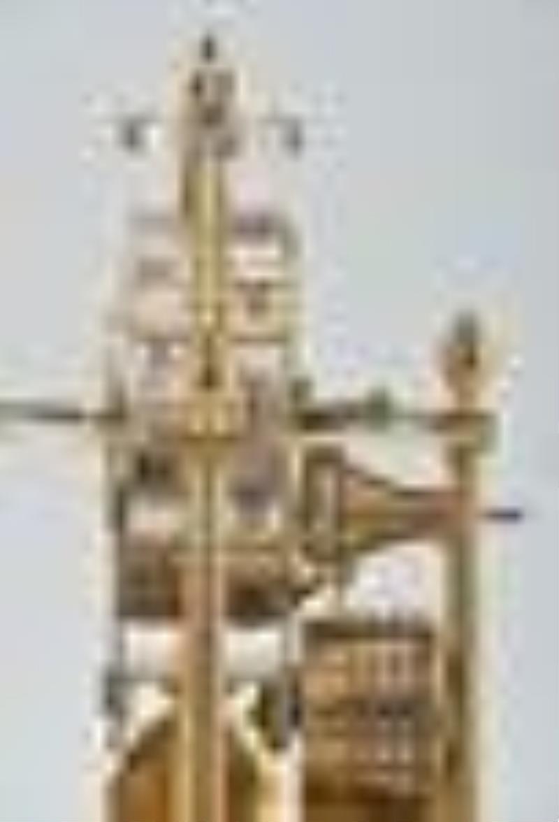 A 20th century Merlin skeleton band clock by Carlo