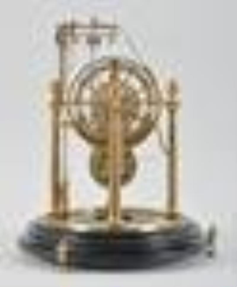 A 20th century Merlin skeleton band clock by Carlo