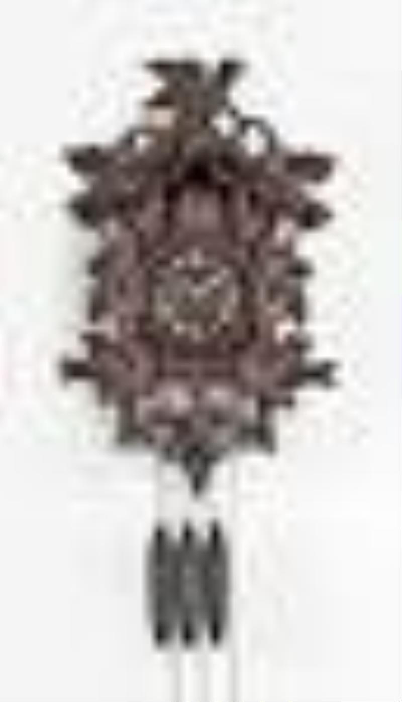 German Carved Black Forest musical cuckoo clock