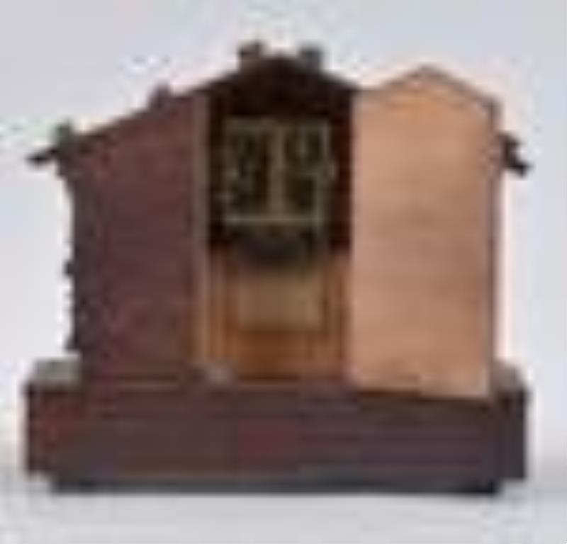 Miniature Black Forest Shelf Clock with Music Box