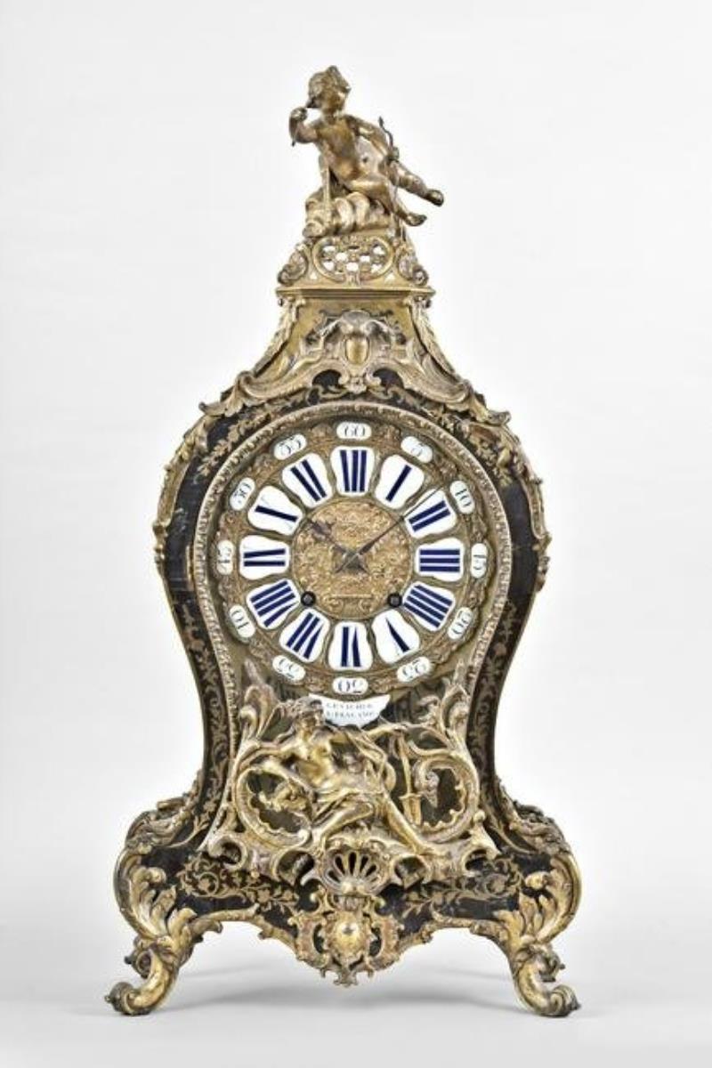 An 18th century French Boulle cartel clock signed Le